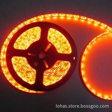 Yellow Flexible LED Strips, SMD 3528, 6-7lm/LED, 60-piece LED/m, CE Mark, RoHS Directive-compliant